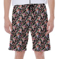 Boho Deer Skull Pattern Print Men's Beach Shorts