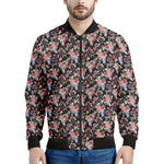 Boho Deer Skull Pattern Print Men's Bomber Jacket