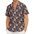 Boho Deer Skull Pattern Print Men's Deep V-Neck Shirt