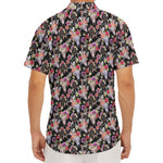 Boho Deer Skull Pattern Print Men's Deep V-Neck Shirt