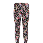 Boho Deer Skull Pattern Print Men's leggings