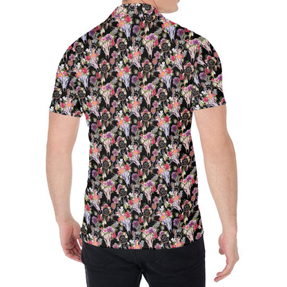 Boho Deer Skull Pattern Print Men's Shirt