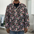 Boho Deer Skull Pattern Print Men's Shirt Jacket