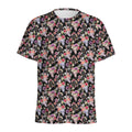 Boho Deer Skull Pattern Print Men's Athletic T-Shirt