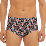 Boho Deer Skull Pattern Print Men's Triangle Swim Briefs