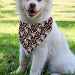 Boho Deer Skull Pattern Print Over The Collar Dog Bandana