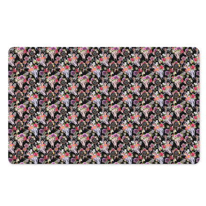 Boho Deer Skull Pattern Print Polyester Doormat