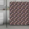 Boho Deer Skull Pattern Print Polyester Shower Curtain