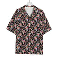 Boho Deer Skull Pattern Print Rayon Hawaiian Shirt