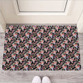Boho Deer Skull Pattern Print Rubber Doormat