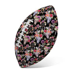 Boho Deer Skull Pattern Print Rugby Ball