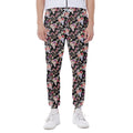 Boho Deer Skull Pattern Print Joggers