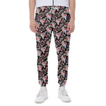 Boho Deer Skull Pattern Print Scuba Joggers