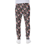 Boho Deer Skull Pattern Print Scuba Joggers