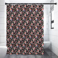 Boho Deer Skull Pattern Print Shower Curtain