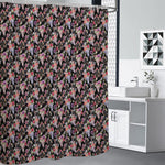Boho Deer Skull Pattern Print Shower Curtain