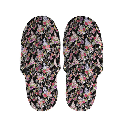 Boho Deer Skull Pattern Print Slippers