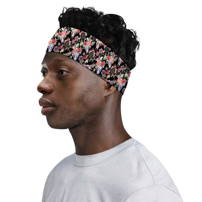 Boho Deer Skull Pattern Print Sports Headband