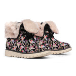 Boho Deer Skull Pattern Print Winter Boots