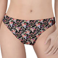 Boho Deer Skull Pattern Print Women's Thong