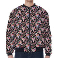 Boho Deer Skull Pattern Print Zip Sleeve Bomber Jacket