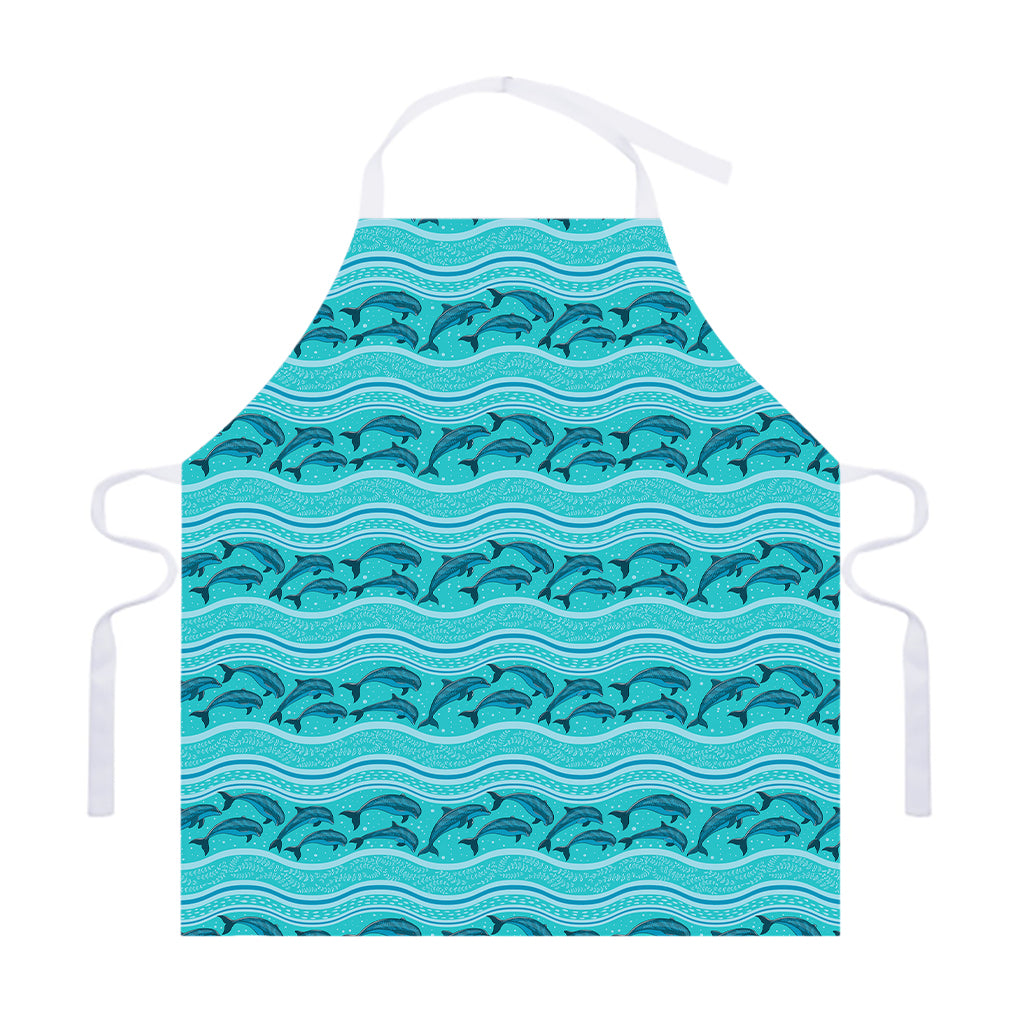 Boho Dolphin Pattern Print Adjustable Apron