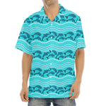 Boho Dolphin Pattern Print Aloha Shirt
