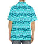 Boho Dolphin Pattern Print Aloha Shirt