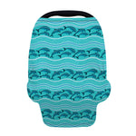 Boho Dolphin Pattern Print Baby Seat Cover