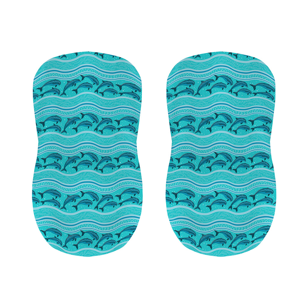 Boho Dolphin Pattern Print Bar Stool Covers