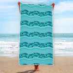 Boho Dolphin Pattern Print Beach Towel