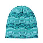 Boho Dolphin Pattern Print Beanie