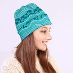 Boho Dolphin Pattern Print Beanie