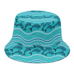 Boho Dolphin Pattern Print Bucket Hat