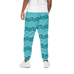 Boho Dolphin Pattern Print Cotton Pants
