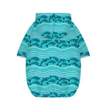 Boho Dolphin Pattern Print Dog Zip Up Hoodie