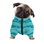 Boho Dolphin Pattern Print Dog Zip Up Jacket