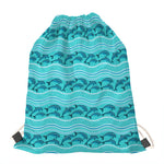 Boho Dolphin Pattern Print Drawstring Bag