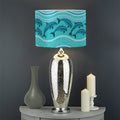 Boho Dolphin Pattern Print Drum Lamp Shade