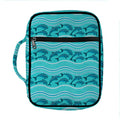 Boho Dolphin Pattern Print Front Pocket Bible Bag