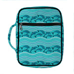 Boho Dolphin Pattern Print Front Pocket Bible Bag