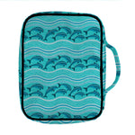 Boho Dolphin Pattern Print Front Pocket Bible Bag