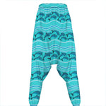 Boho Dolphin Pattern Print Hammer Pants