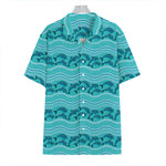 Boho Dolphin Pattern Print Hawaiian Shirt