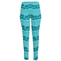 Boho Dolphin Pattern Print High-Waisted Pocket Leggings