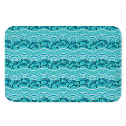 Boho Dolphin Pattern Print Indoor Door Mat