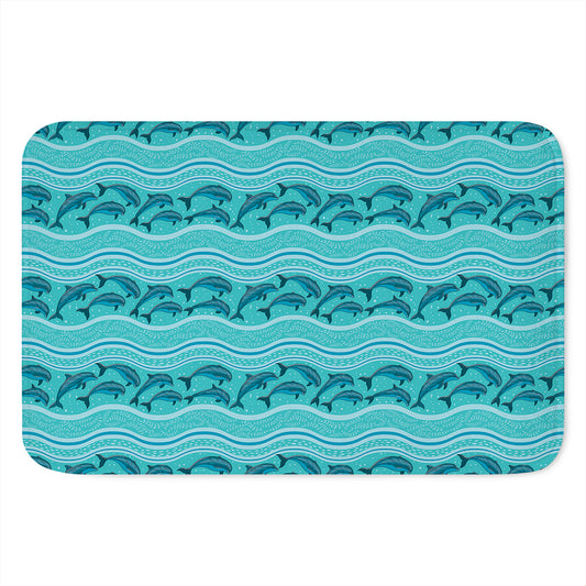 Boho Dolphin Pattern Print Indoor Door Mat