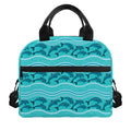 Boho Dolphin Pattern Print Insulated Lunch Bag