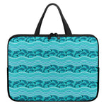 Boho Dolphin Pattern Print Laptop Sleeve With Handle