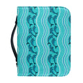Boho Dolphin Pattern Print Leather Bible Cover